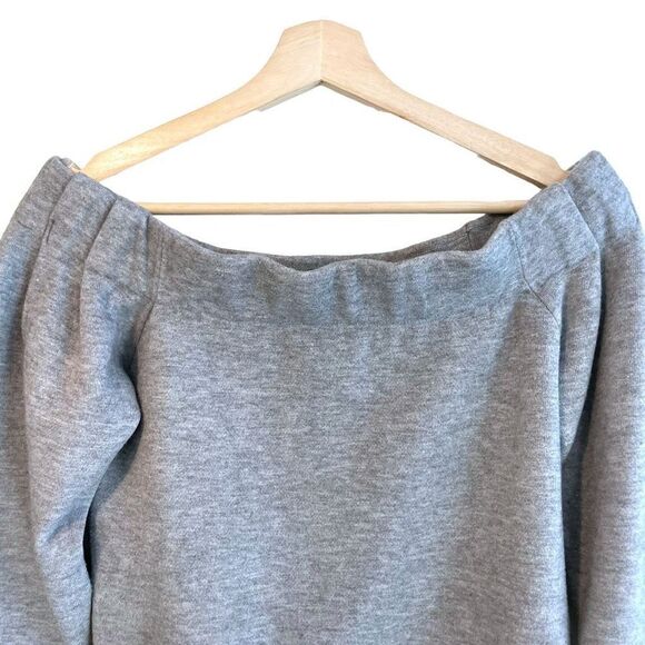 Good American Off Shoulder Sweatshirt Top - Picture 3 of 7